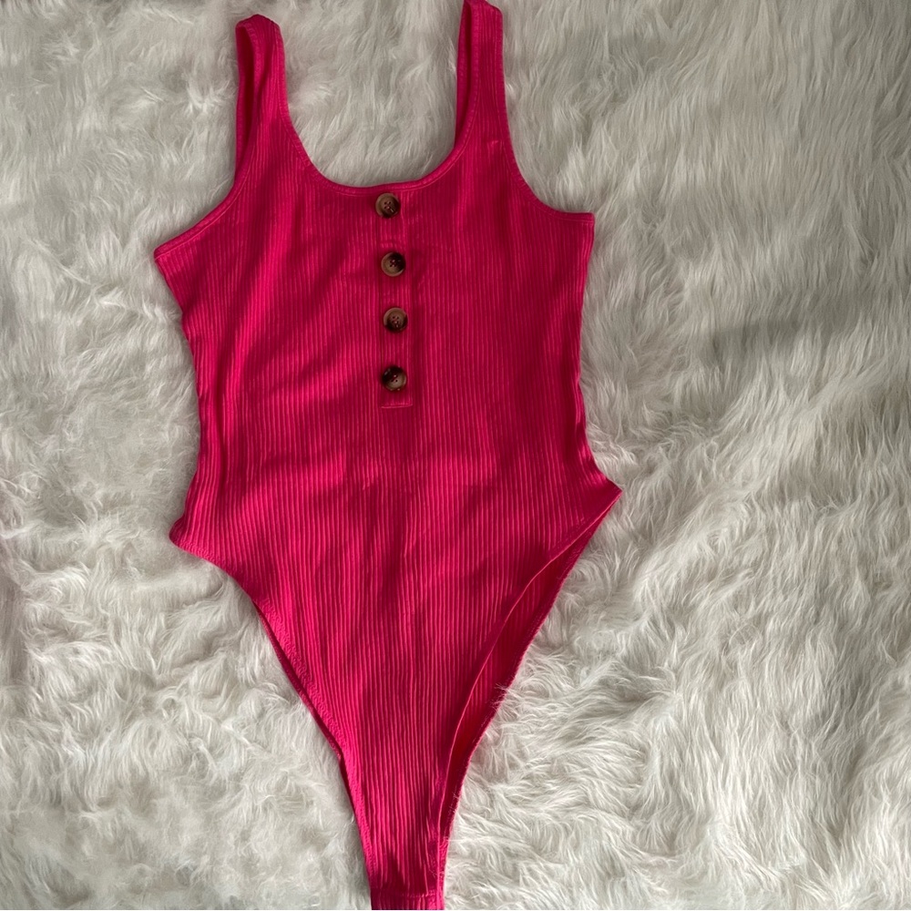 NWOT Shein bodysuit hot pink